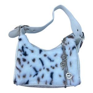 Vintage Y2K Faux Fur Baguette Style Purse
